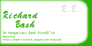 richard bash business card